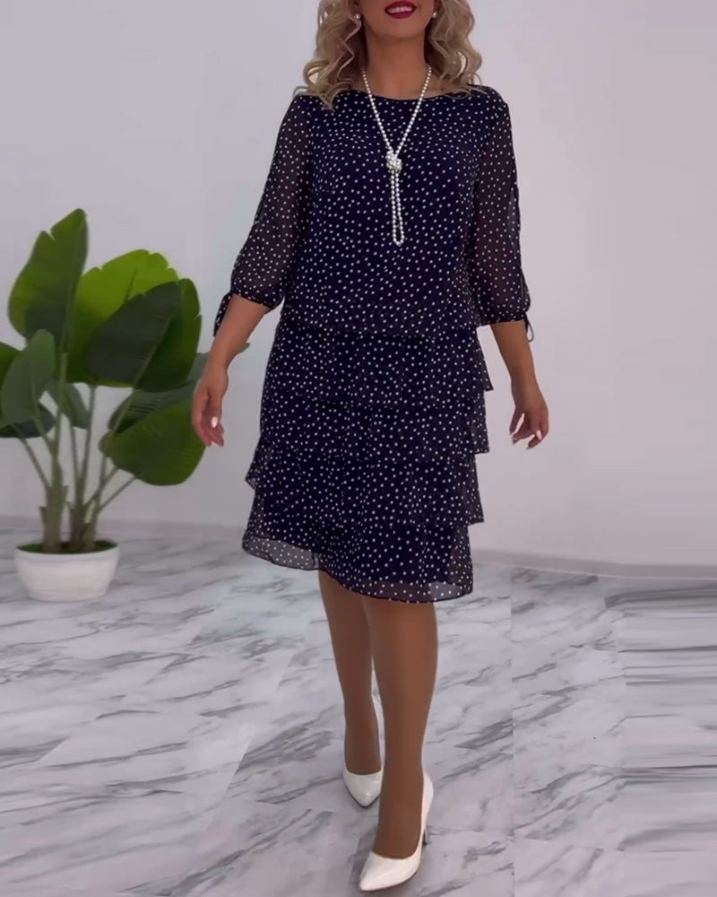 Blanche - Robe À Pois Élégante