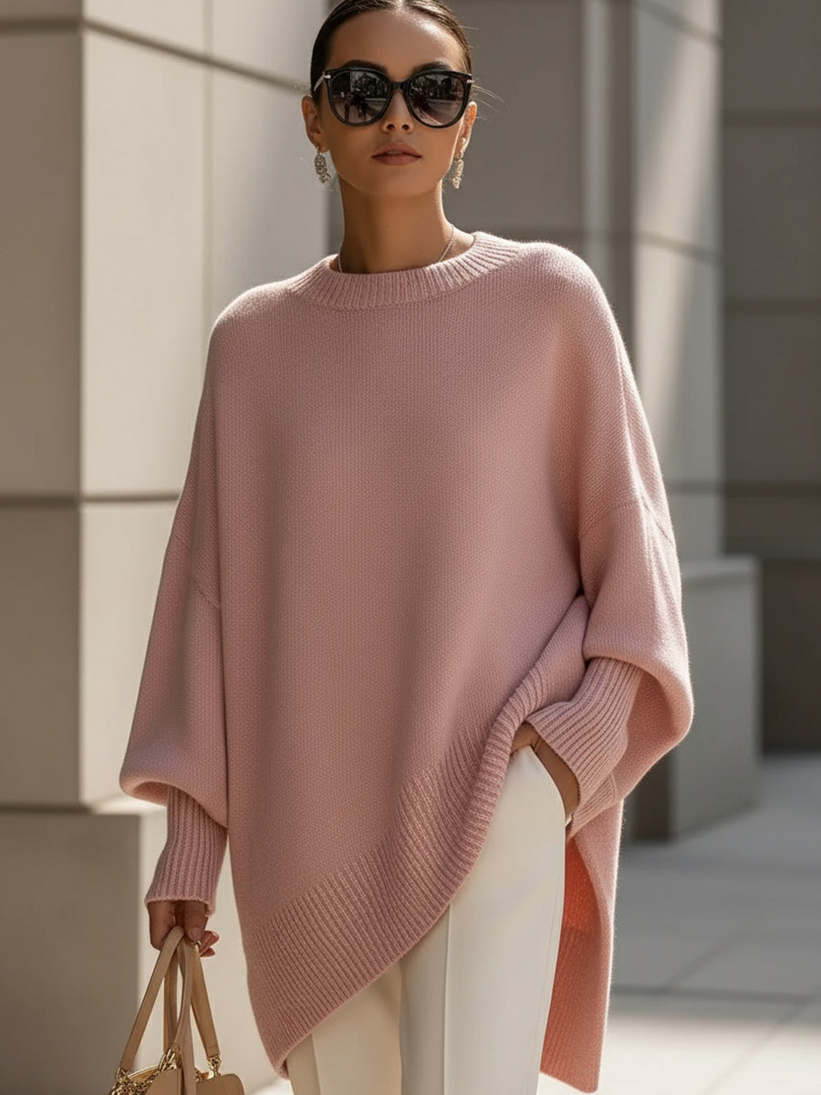 Bea - Pull Poncho Beige Chic