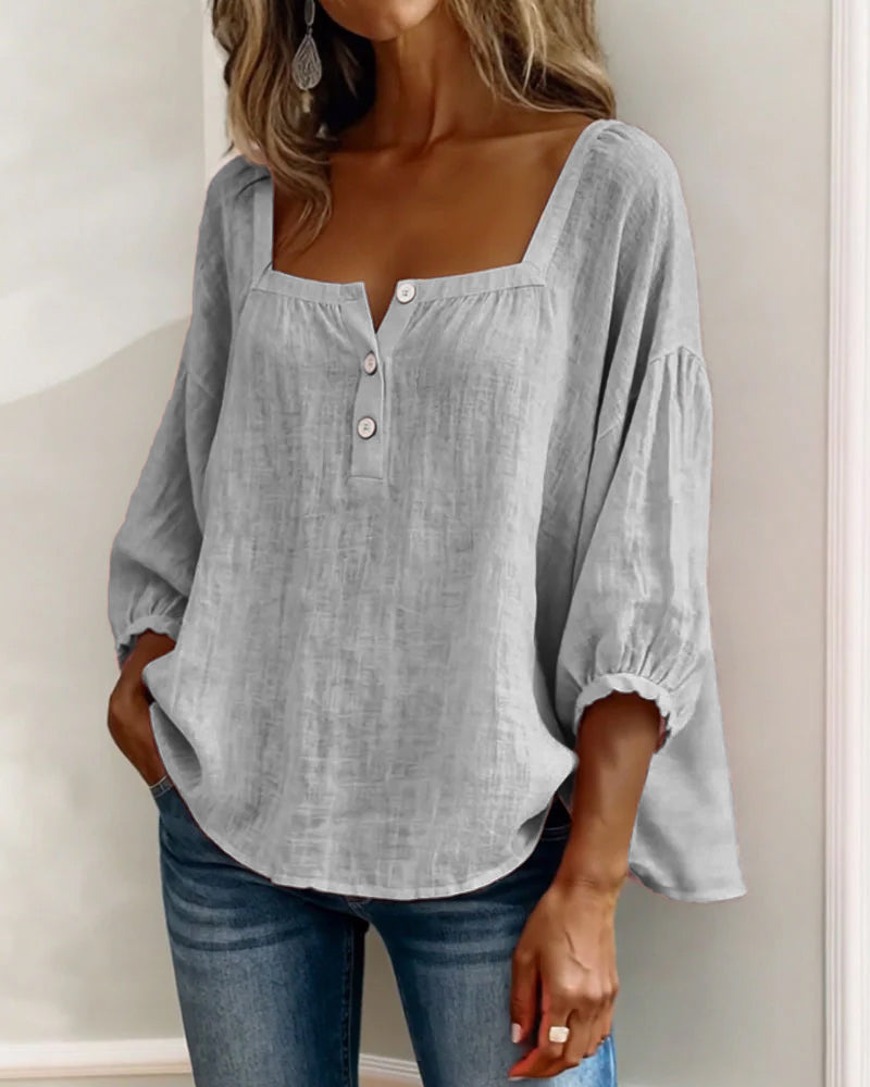 Nina | Blouse à Manches Bouffantes