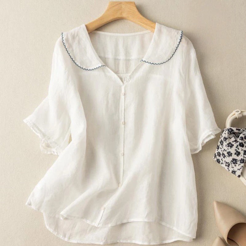 Adèle - Blouse Aérienne En Lin