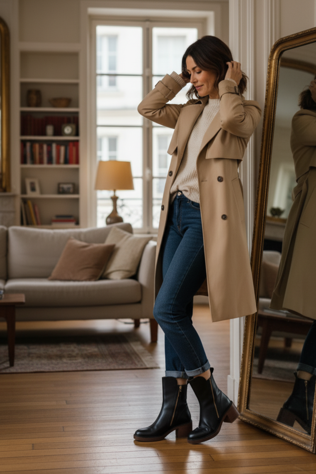 Aveline - Bottes cuir noir élégantes & confortables