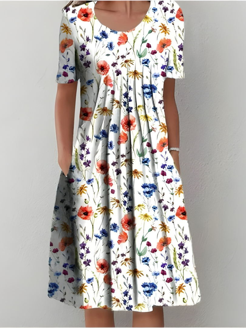 Cäcilia - Robe Plissée Florale