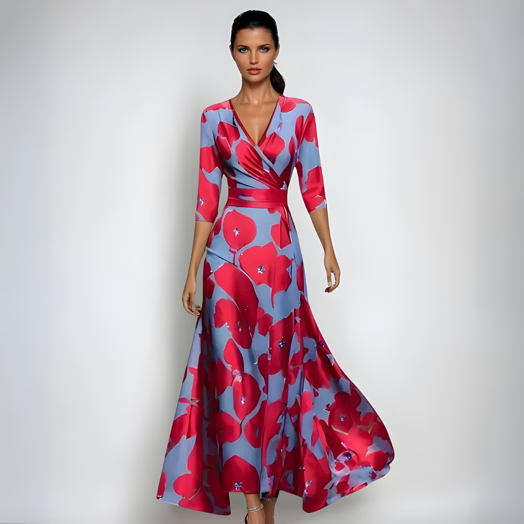 Valeria - Élégante Robe Maxi Fleurie