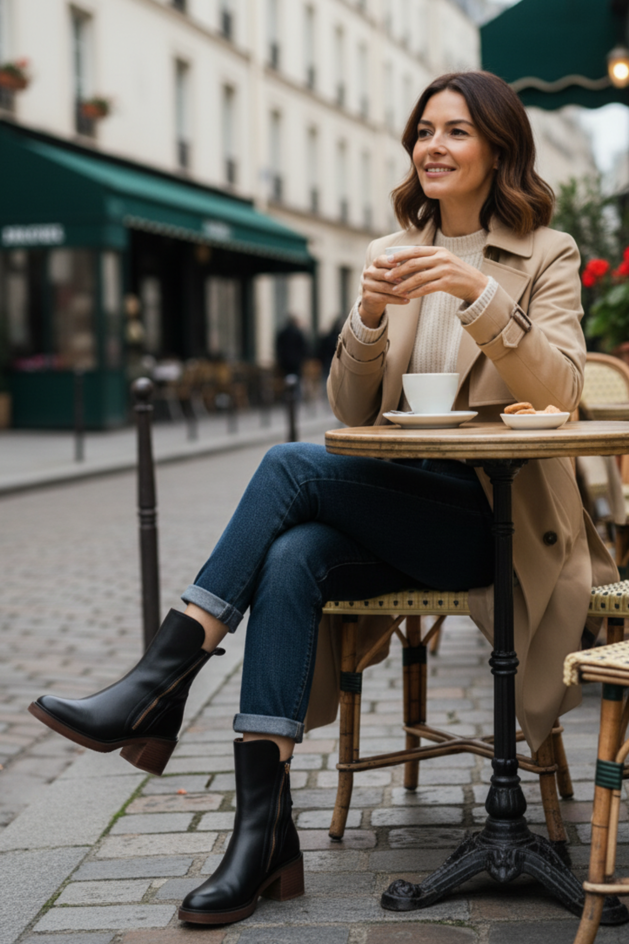 Aveline - Bottes cuir noir élégantes & confortables