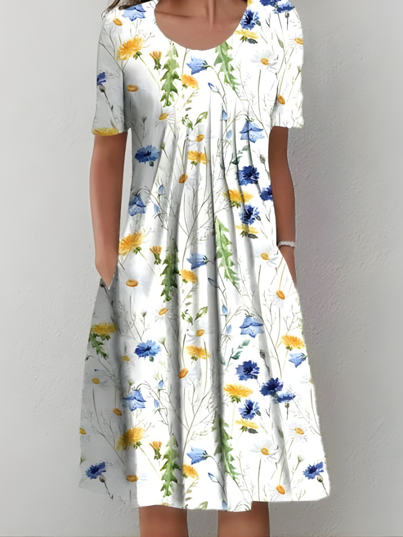 Cäcilia - Robe Plissée Florale