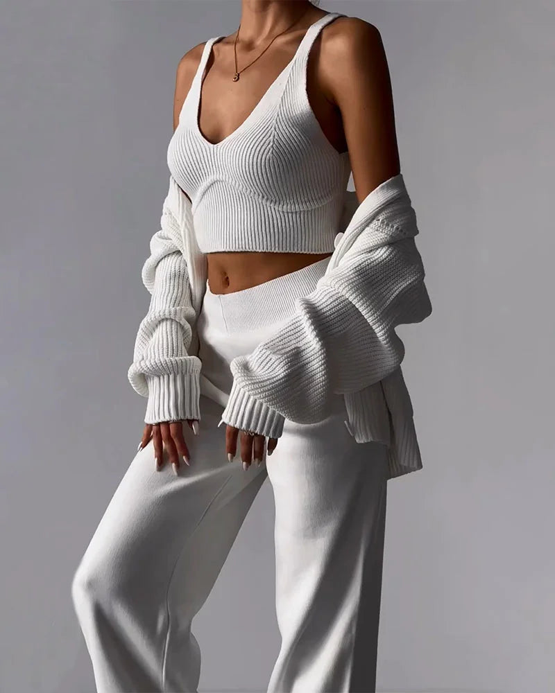 Amandine - Ensemble Tricoté Élégant