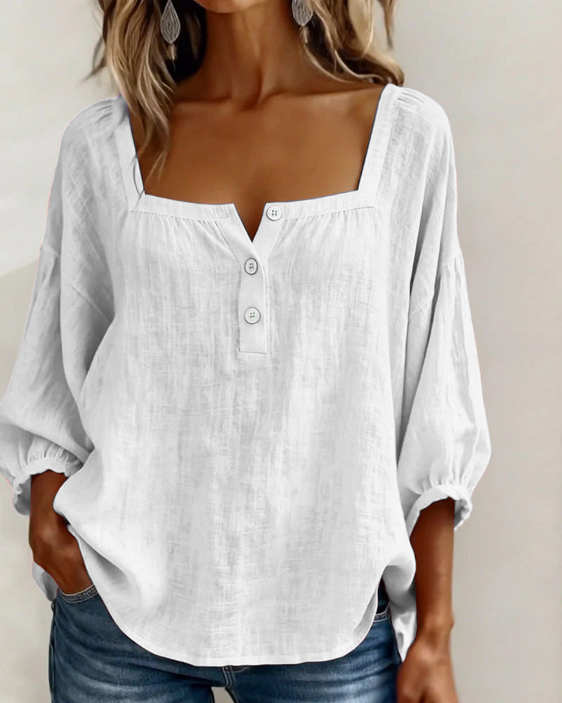 Nina | Blouse à Manches Bouffantes