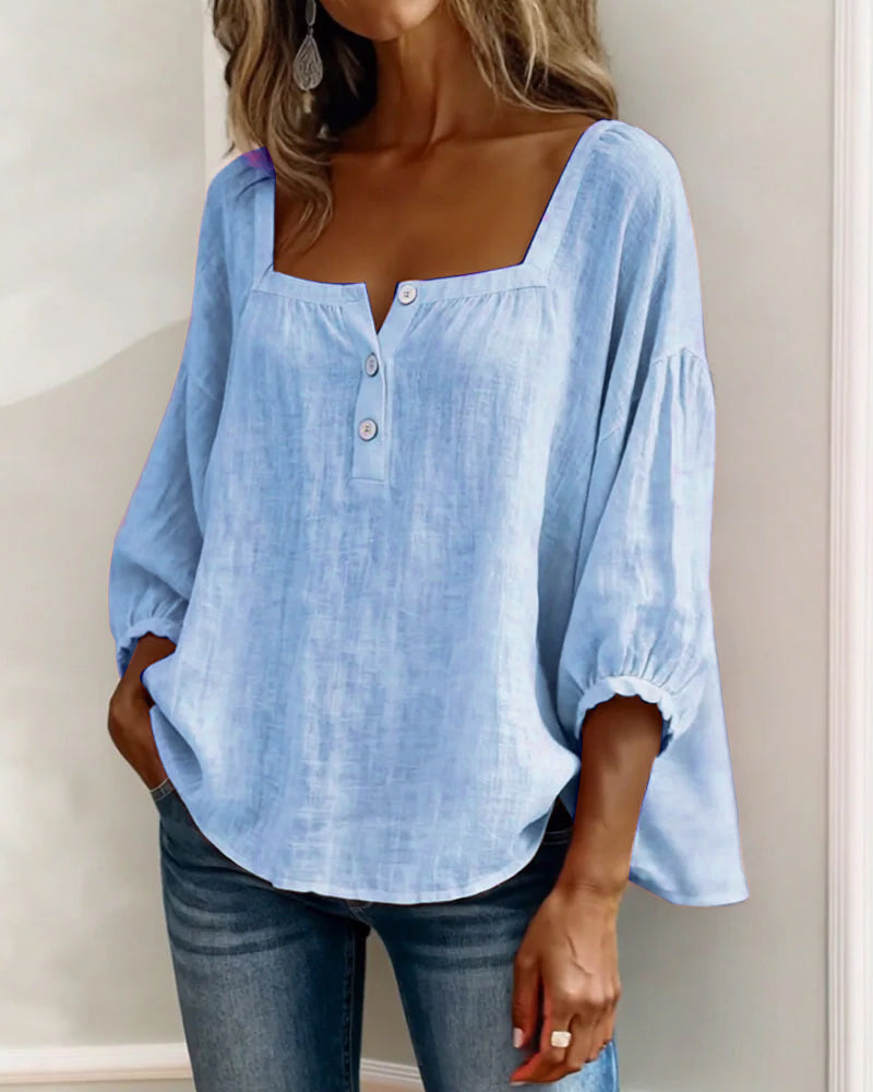 Nina | Blouse à Manches Bouffantes