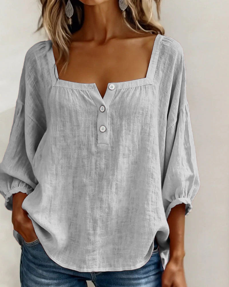 Nina | Blouse à Manches Bouffantes