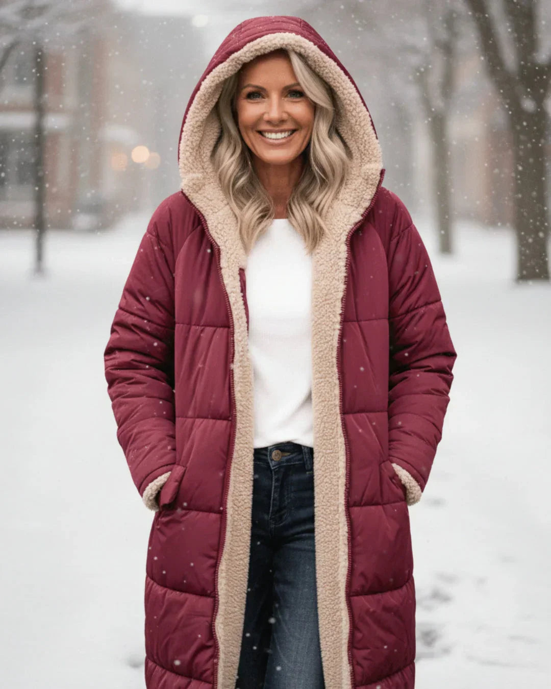 Layla - Manteau Long Réversible Élégant