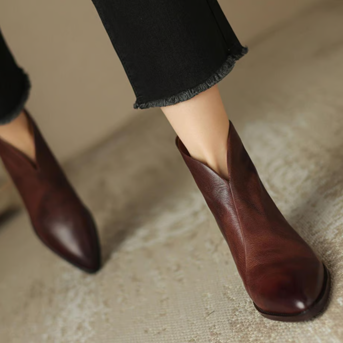 Camilla | Bottines chic à talon bas