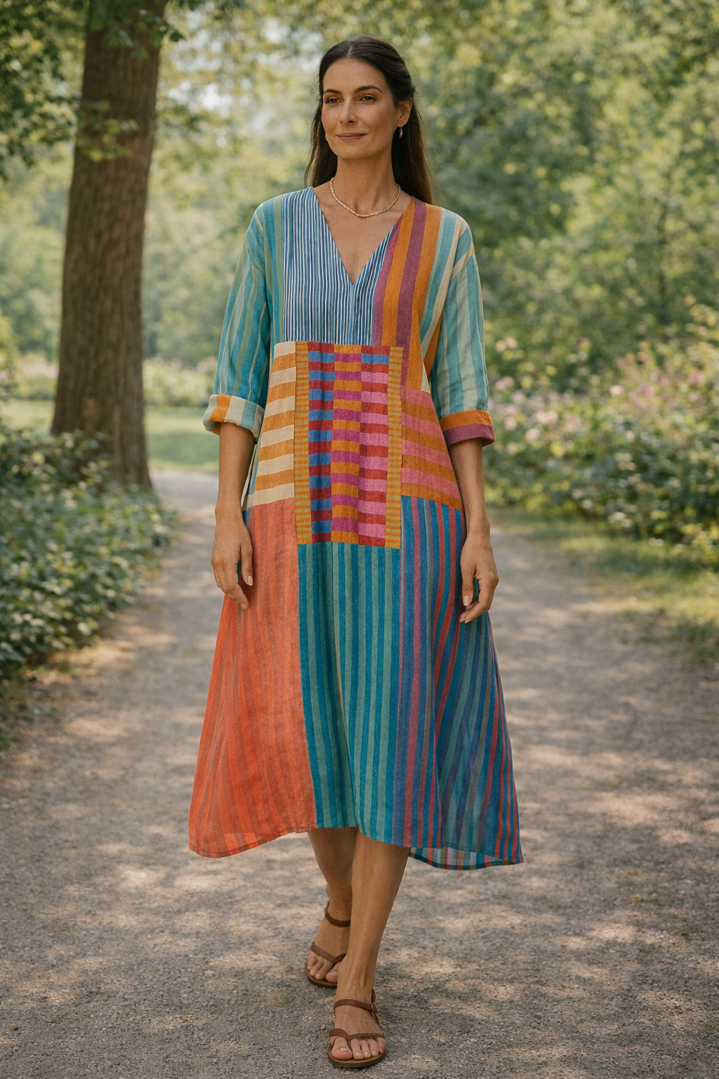Lelly - Robe géométrique élégante