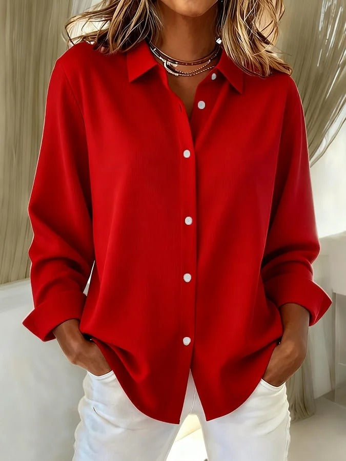 Tove | Blouse éLégante Avec Patte de Boutonnage
