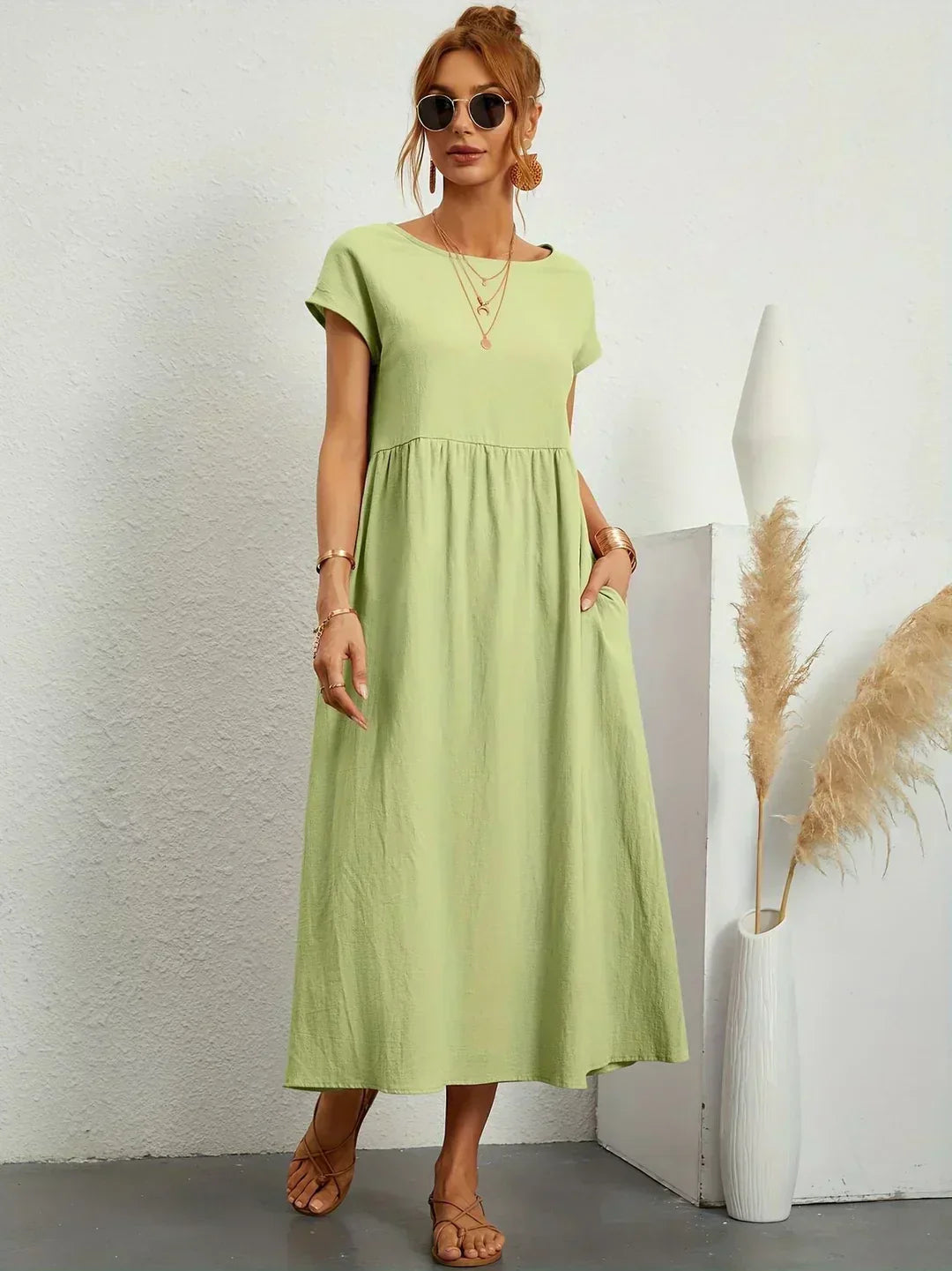Nataly - Robe Midi Décontractée
