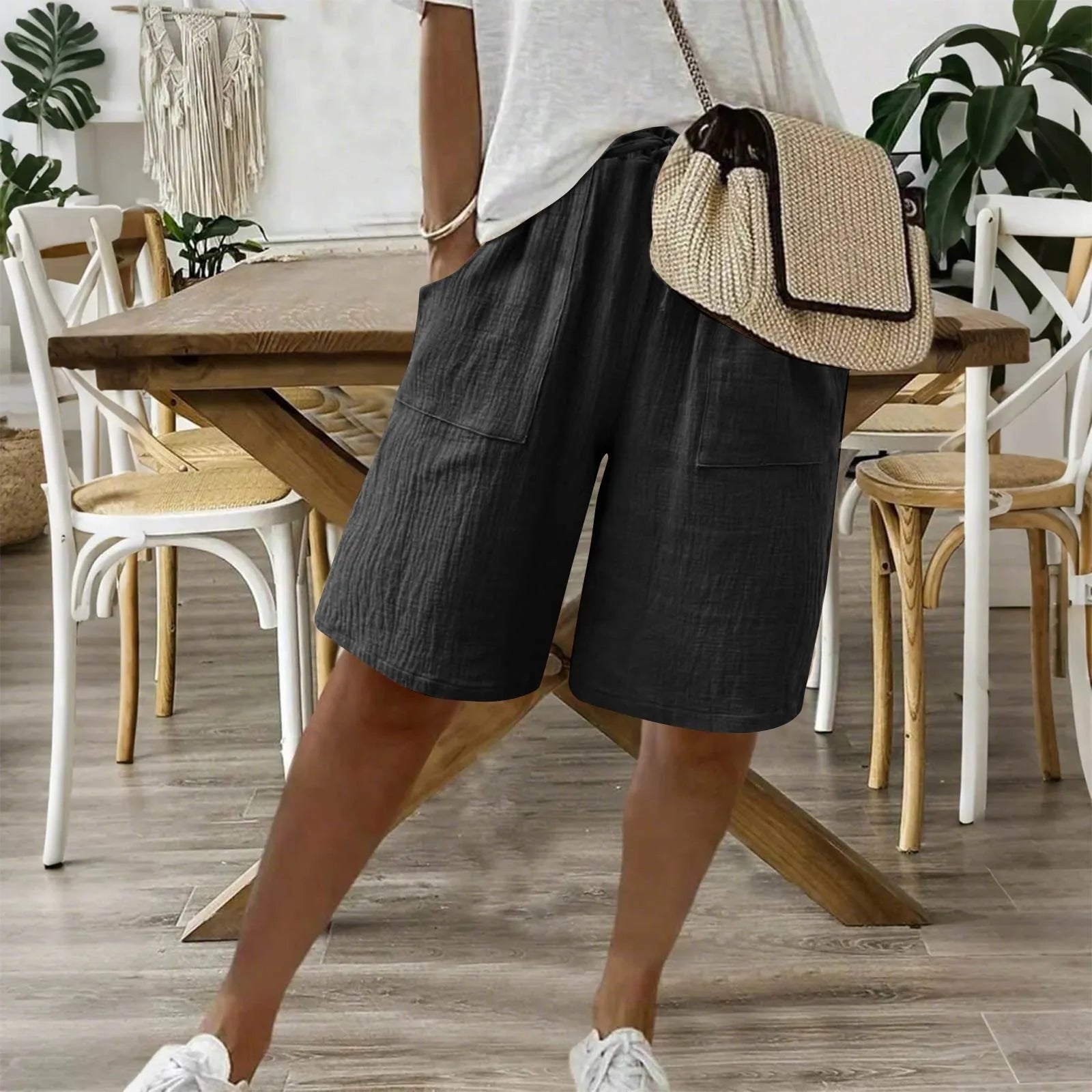 Sienna - Shorts en Coton Lin