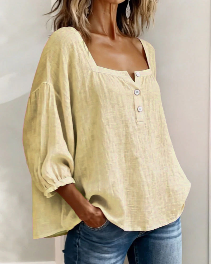 Nina | Blouse à Manches Bouffantes