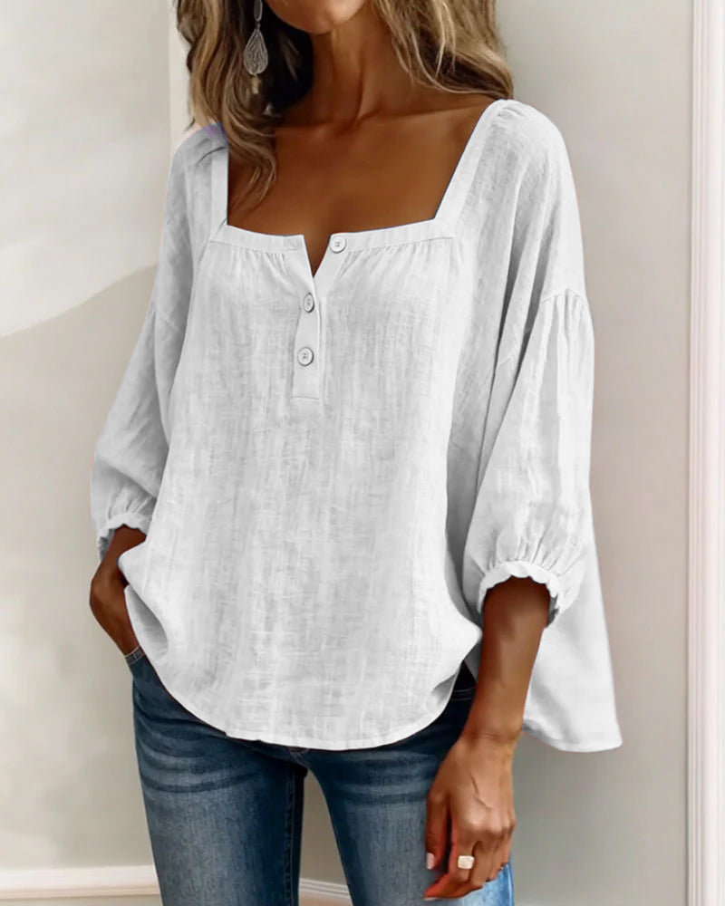 Nina | Blouse à Manches Bouffantes