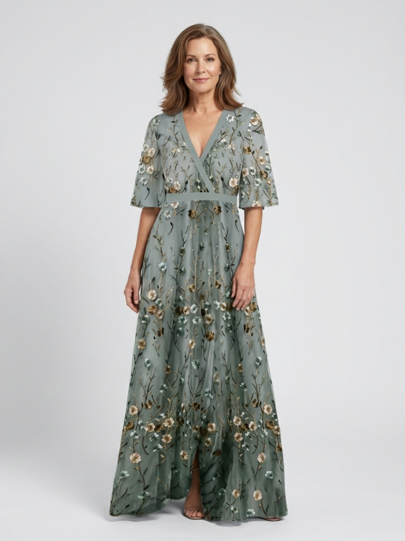 Evadne - Robe Maxi Fleurie Aérée