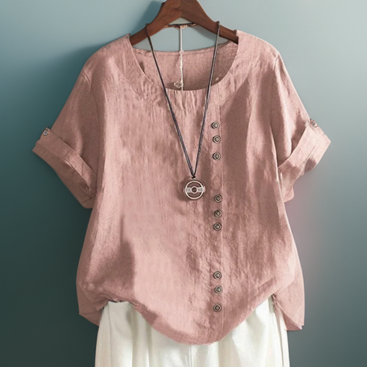 Celine - T-Shirt Chic Avec Boutons