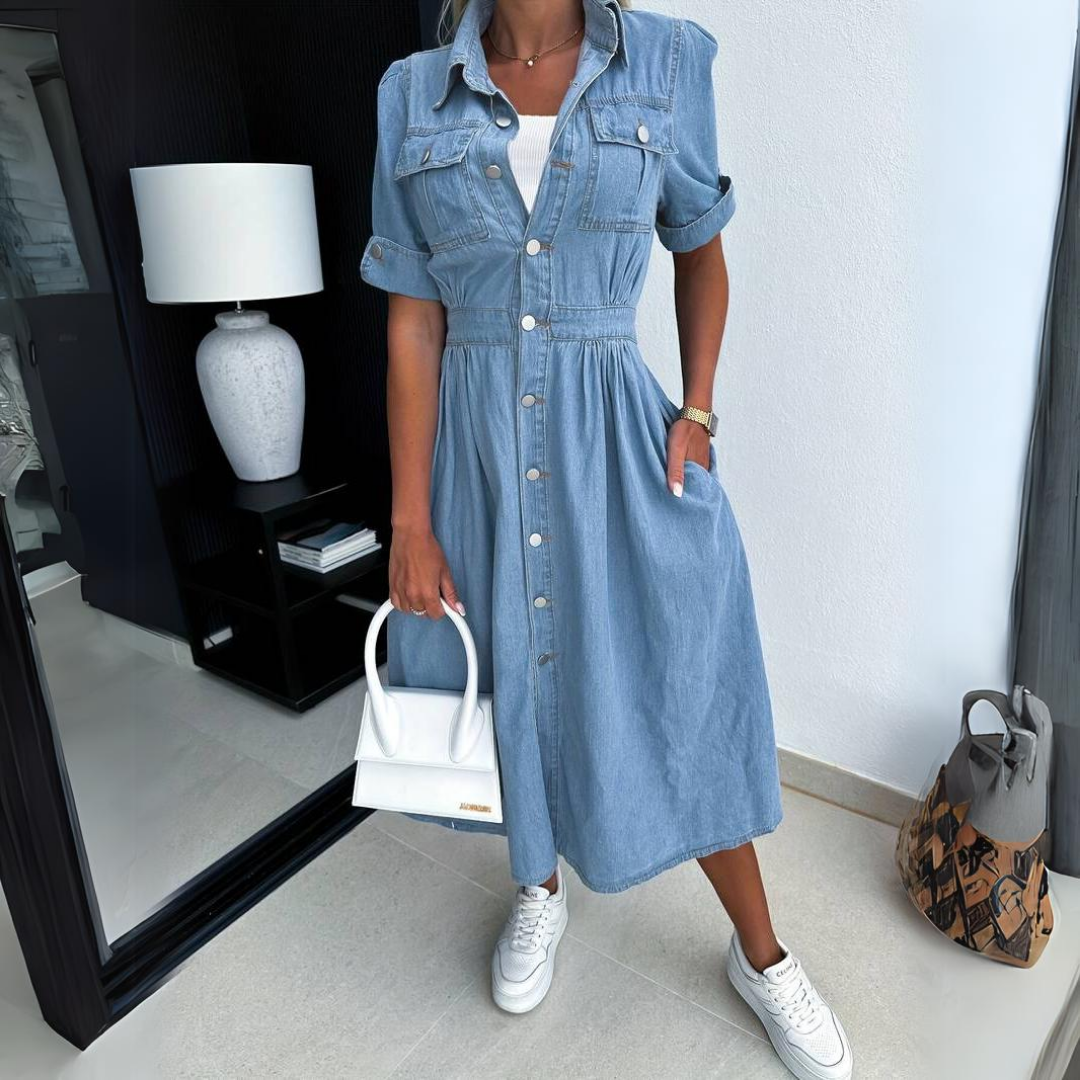 Celina - Élégante Robe En Jean