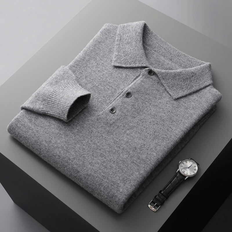 Rafael - Pull Polo en Cachemire