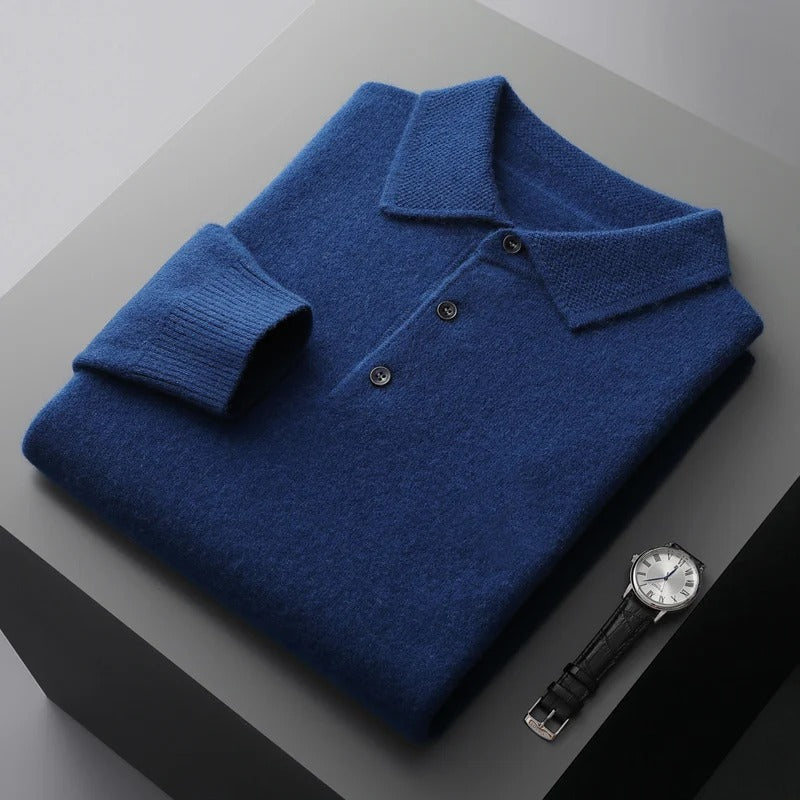 Rafael - Pull Polo en Cachemire — Maison Lioré Paris