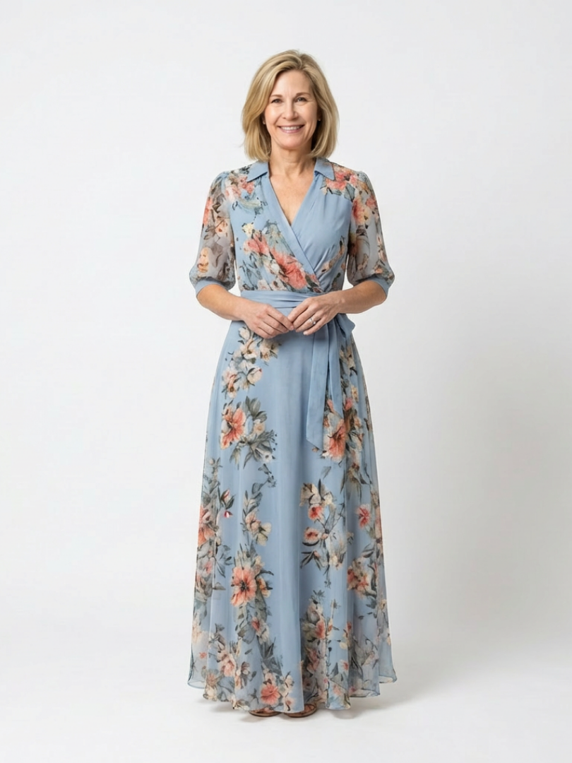 Elowen - Robe Maxi Fluide Fleurie