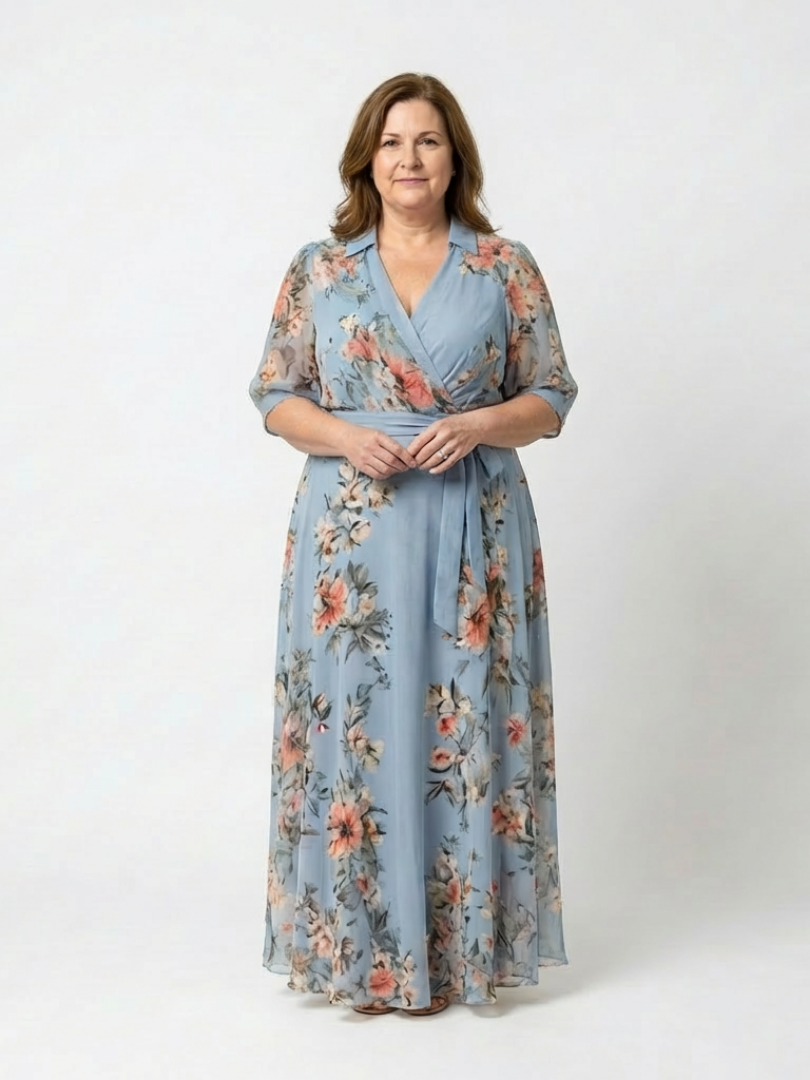 Elowen - Robe Maxi Fluide Fleurie