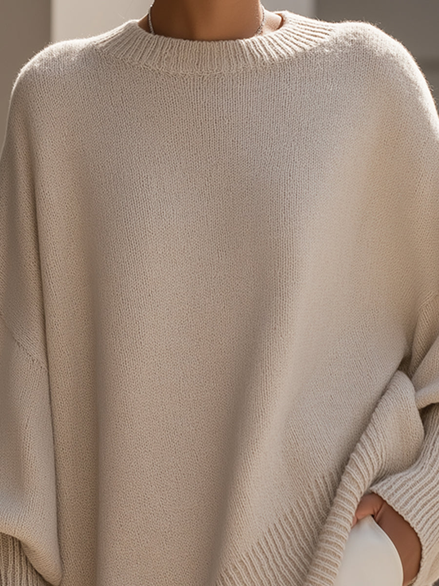 Bea - Pull Poncho Beige Chic
