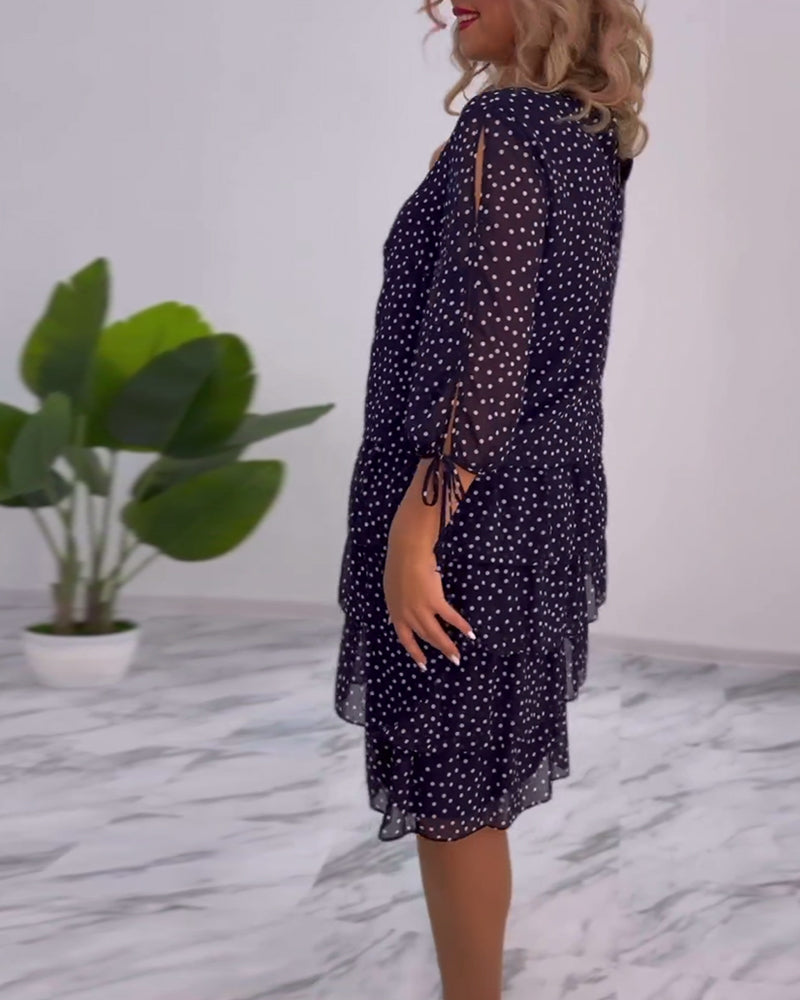 Blanche - Robe À Pois Élégante