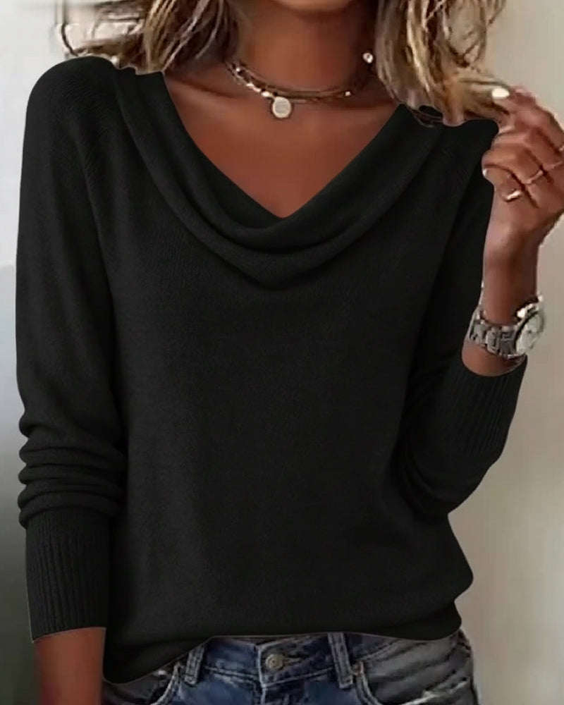 Lina - Pull Uni Confortable