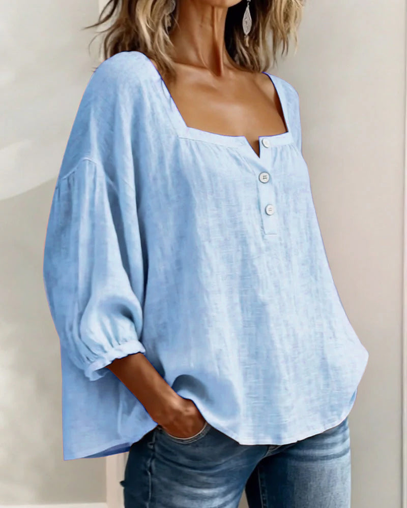 Nina | Blouse à Manches Bouffantes
