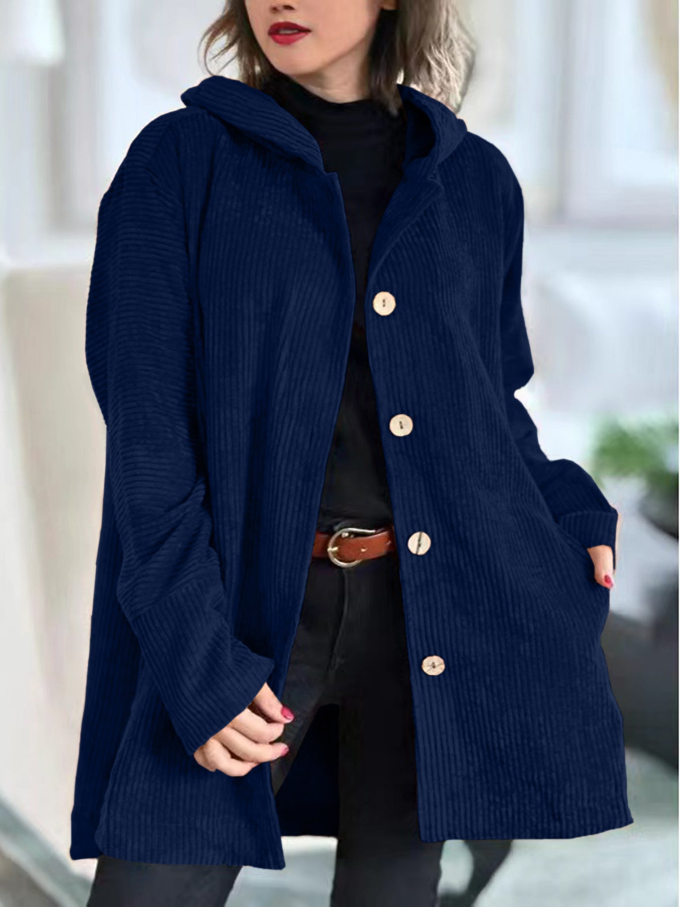 Cordia - Veste en Velours Côtelé Élégante