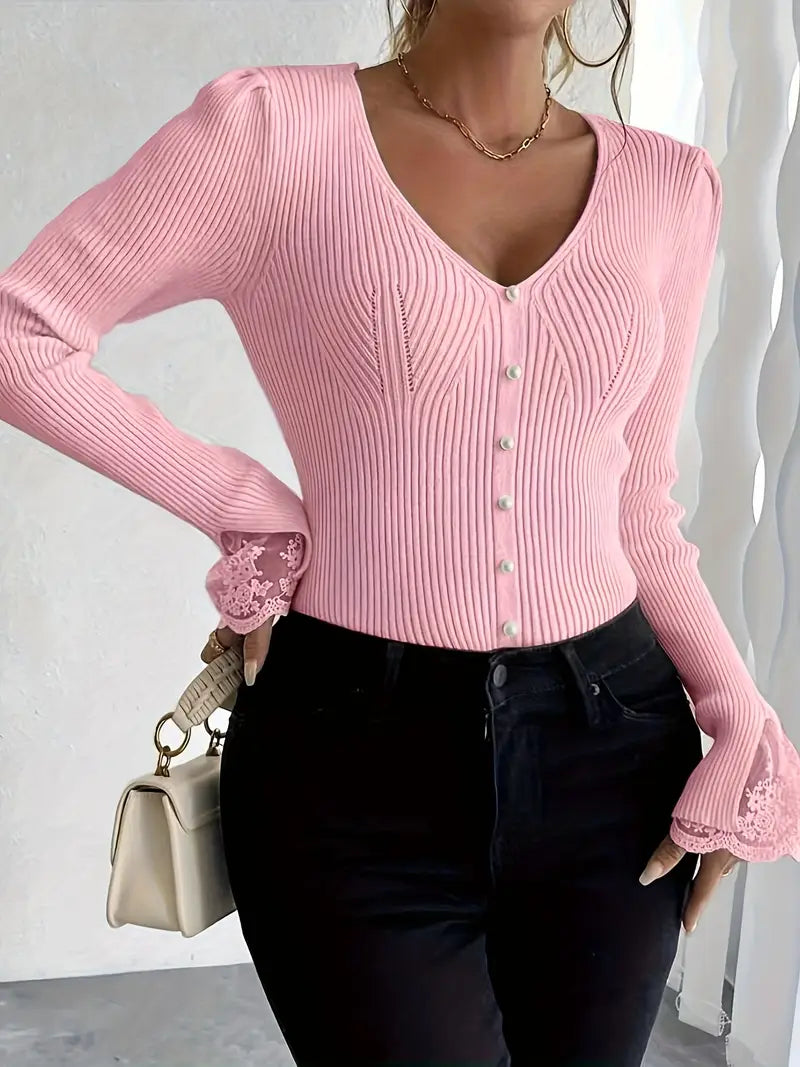 Elena - Pull Chic en Dentelle