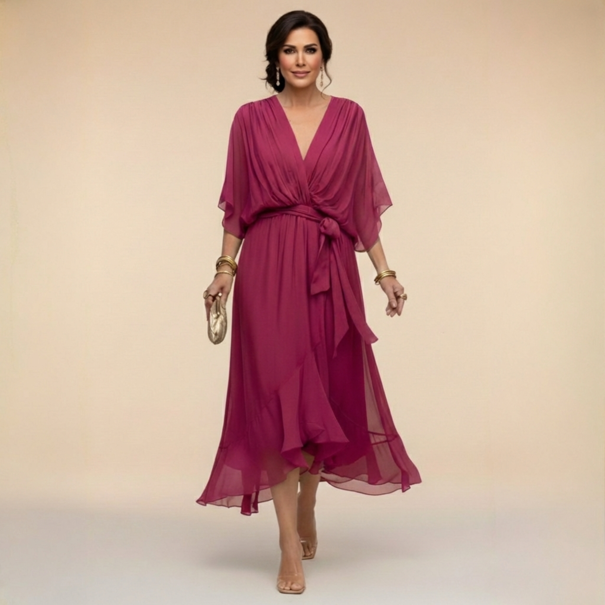 Monica - Élégante Robe en Chiffon
