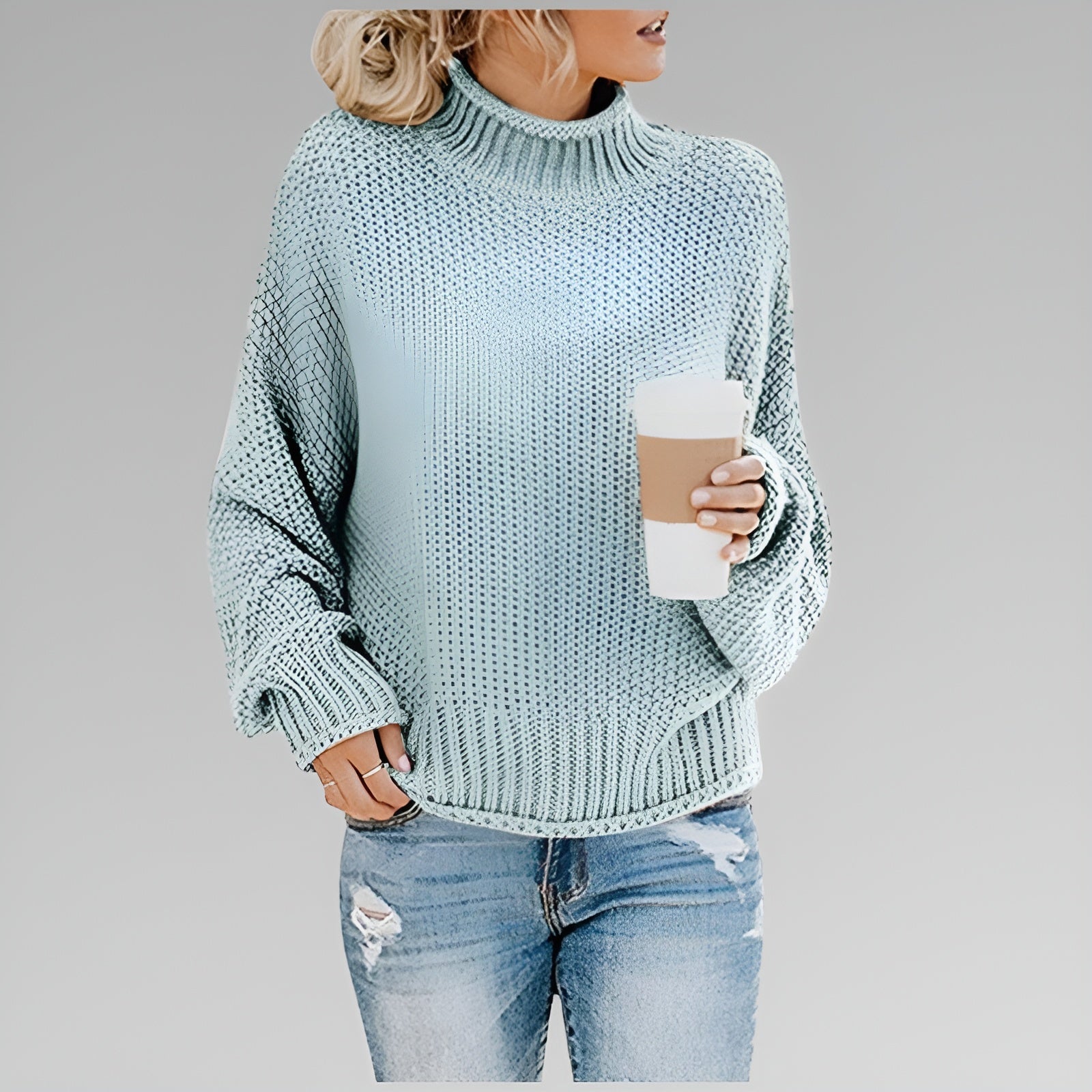 Amy - Pull Roulé Contemporain et Chaud