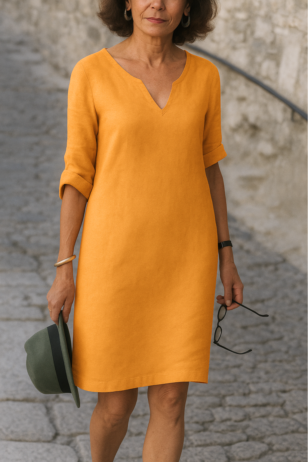 Lisette - Robe Élégante à Encolure en V