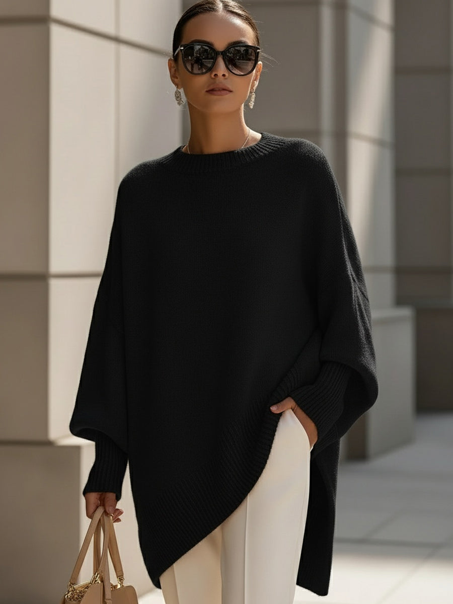 Bea - Pull Poncho Beige Chic