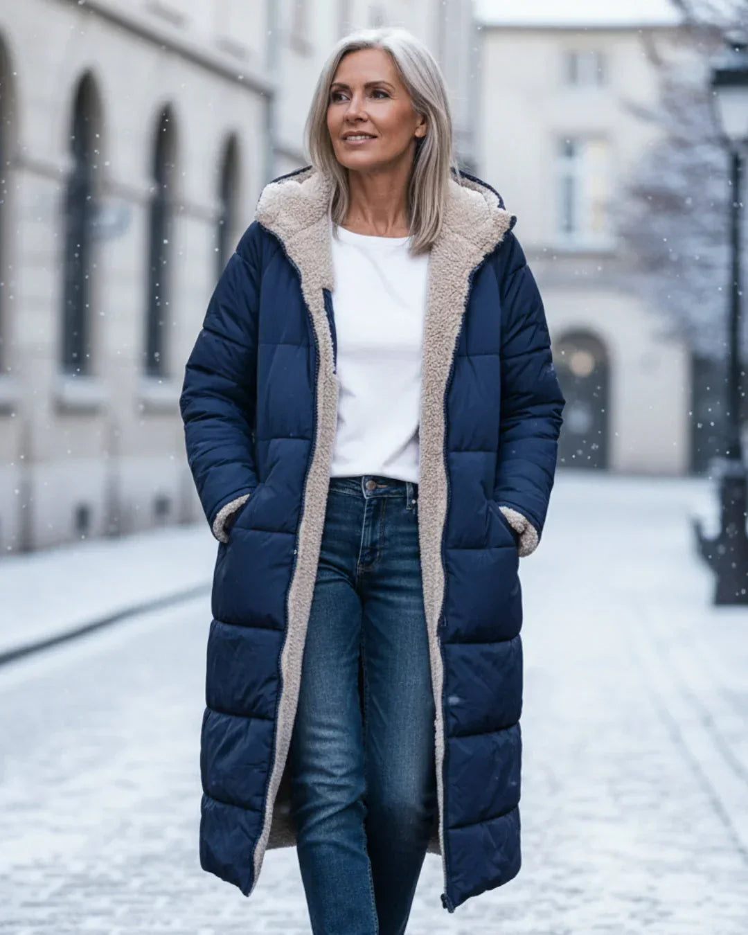 Layla - Manteau Long Réversible Élégant