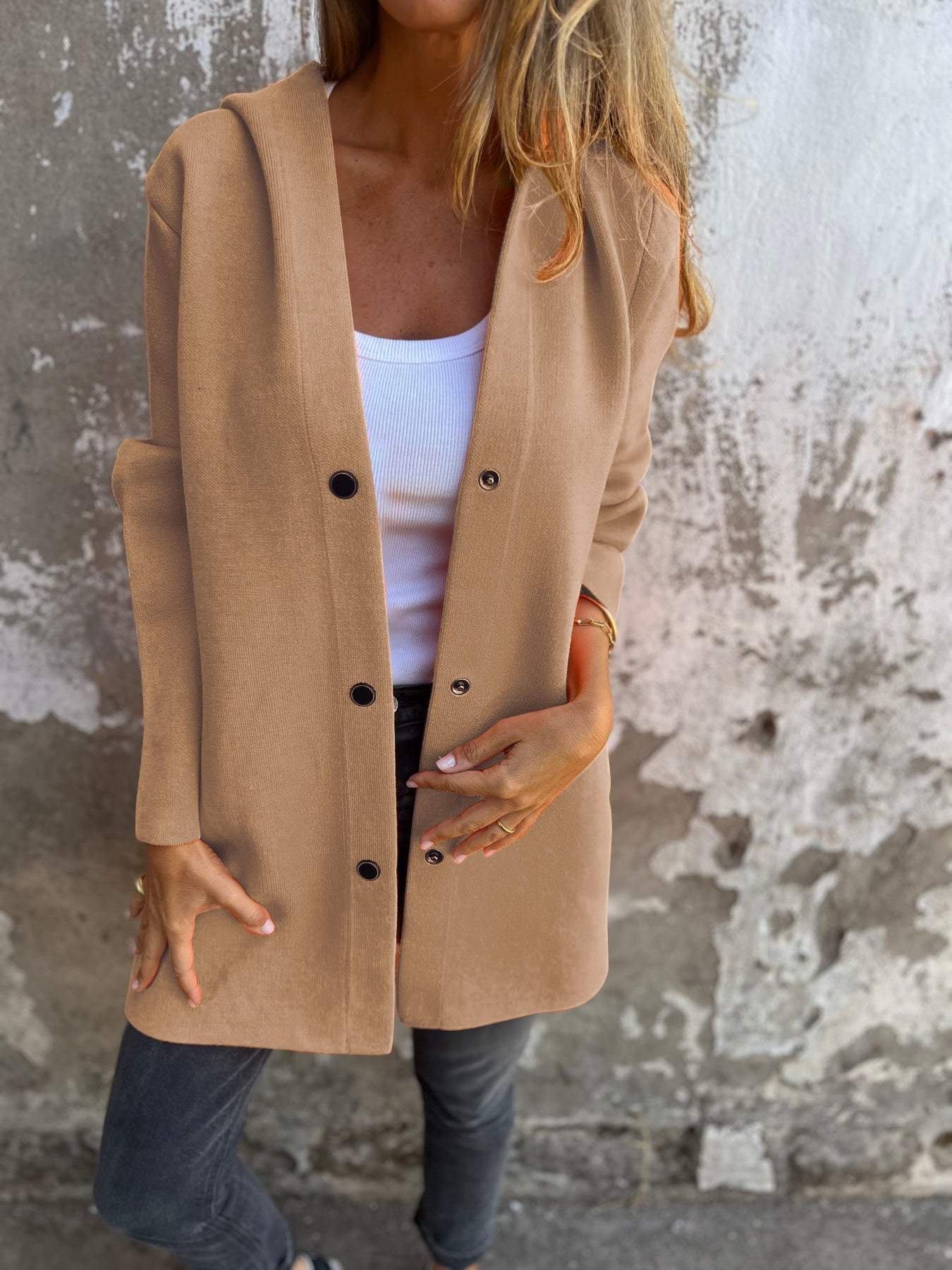 Appolinia - Cardigan Décontracté Avec Capuche