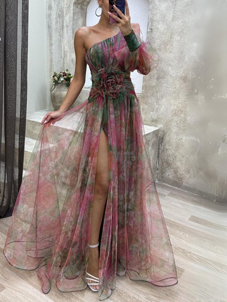 Kayla - Robe Florale Asymétrique