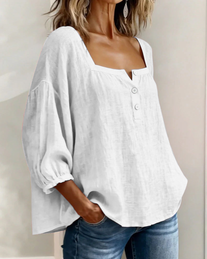 Nina | Blouse à Manches Bouffantes