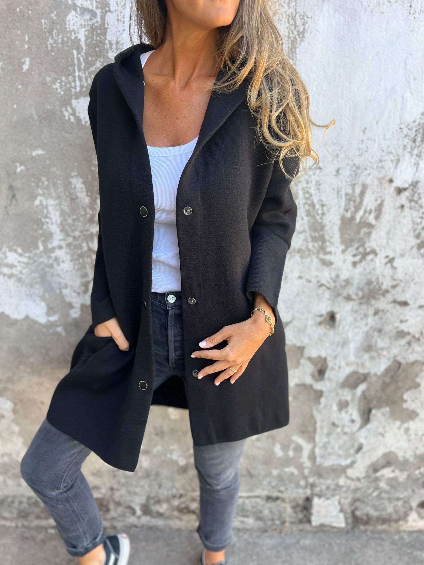 Adriana - Cardigan Décontracté Avec Capuche