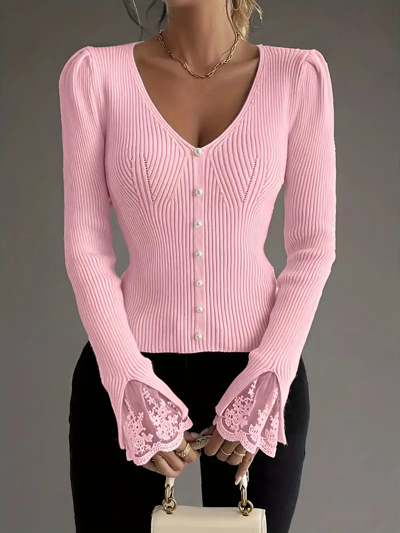 Elena - Pull Chic en Dentelle
