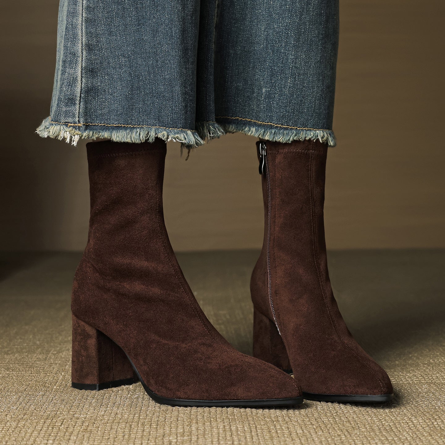 Alora - Bottines En Daim Luxueuses