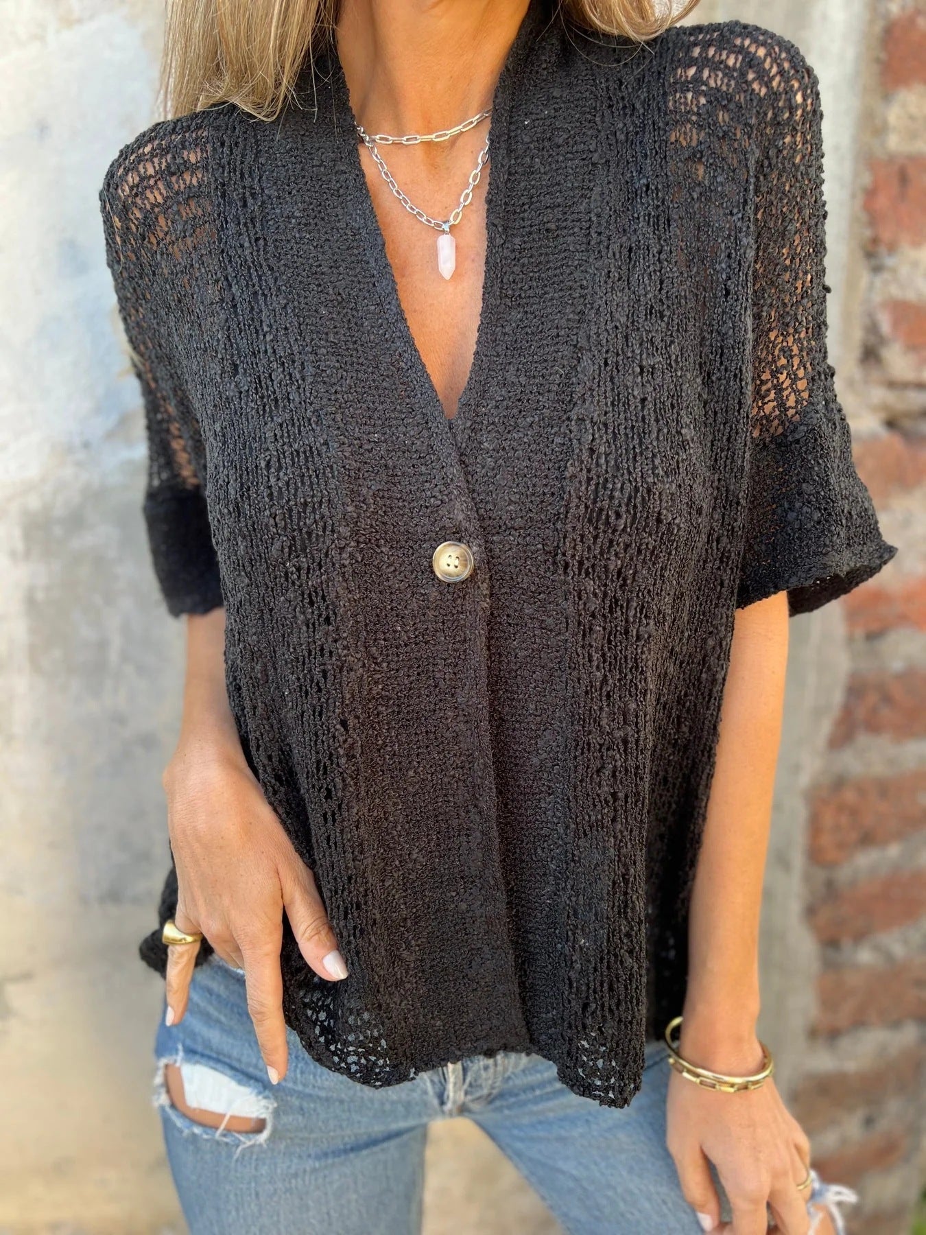 Claire - Gilet Aéré Élégant