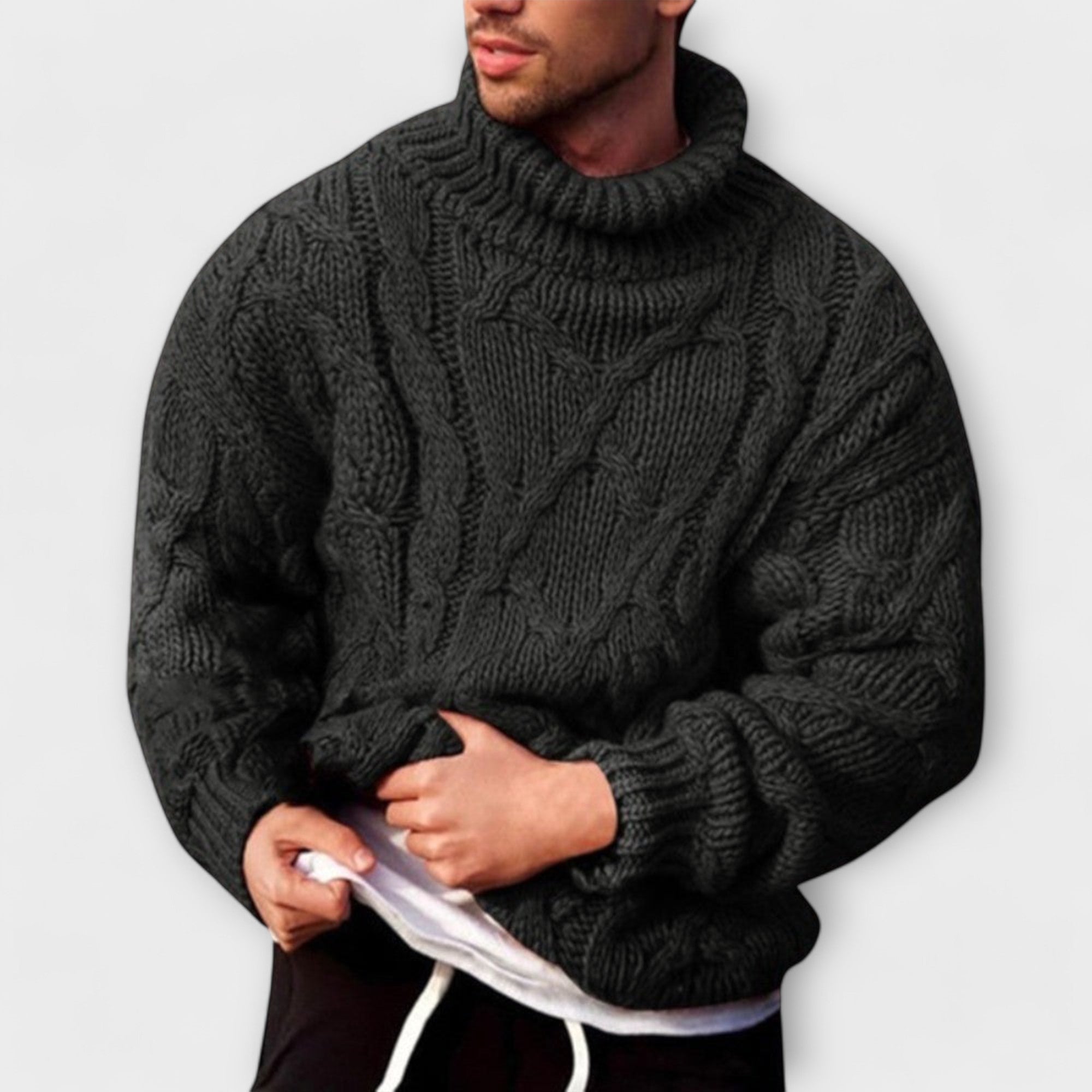 Victor - Pull Montant Élégant Hiver