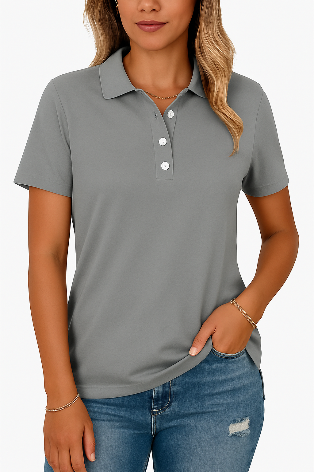 Julia - Chemise Polo Respirante au Style Élégant
