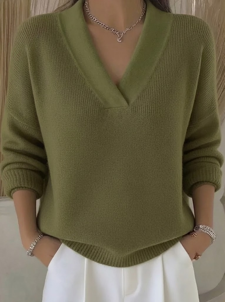 Faye - Pull V-Neck Élégant