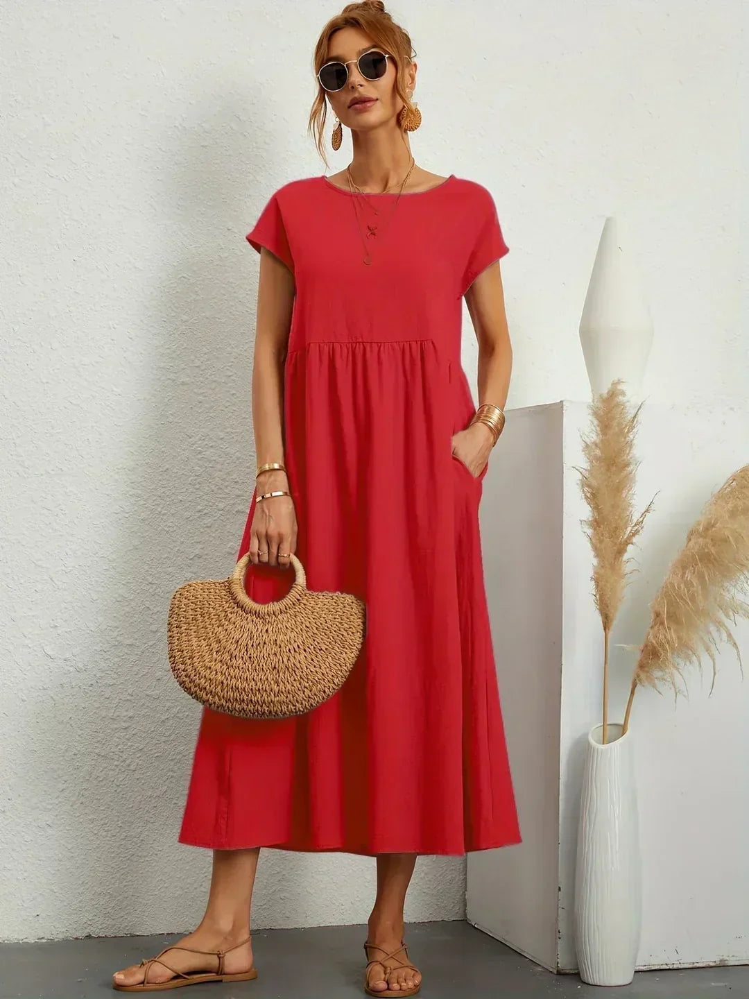 Nataly - Robe Midi Décontractée